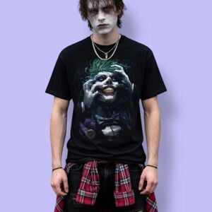 2 FOR $28 | “DC Batman” The Joker Black Graphic Tee
